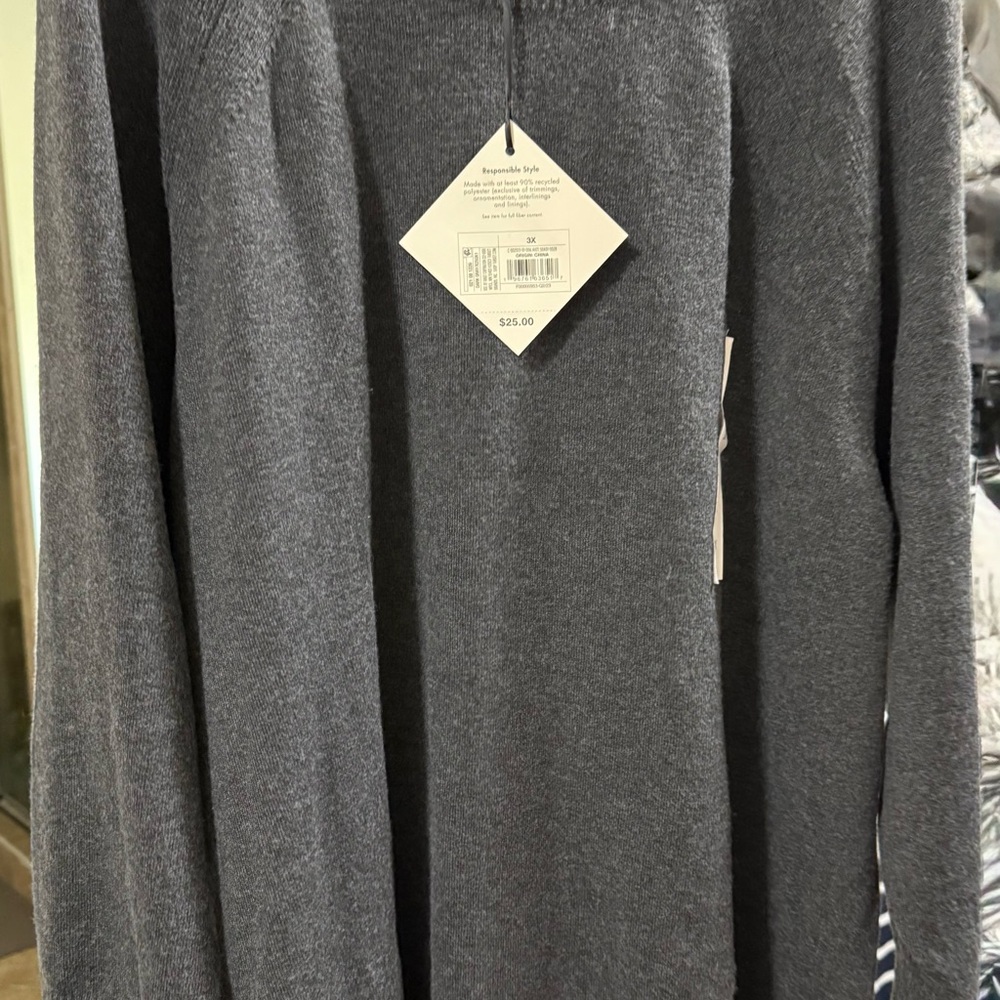 Ava & Viv Women's Long-Sleeve Dark Gray Sweater